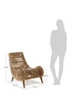 Best Sale AKIT Käsinojallinen Tuoli Puuta/rottinkia Tuolit|Nojatuolit