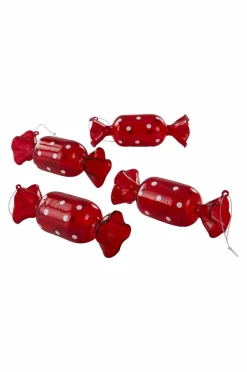 Outlet CANDY DOTS Koristeriipukset, 4/pakk. Joulukoristeet