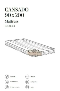 Store CANSADO Vaahtokumipatja Medium 90x200 Cm Joustinpatjat