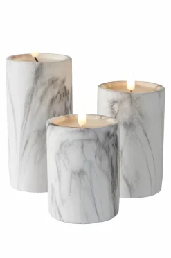 Cheap FLAMME MARBLE Pöytäkynttilä LED, 12,5 Cm Kynttilät