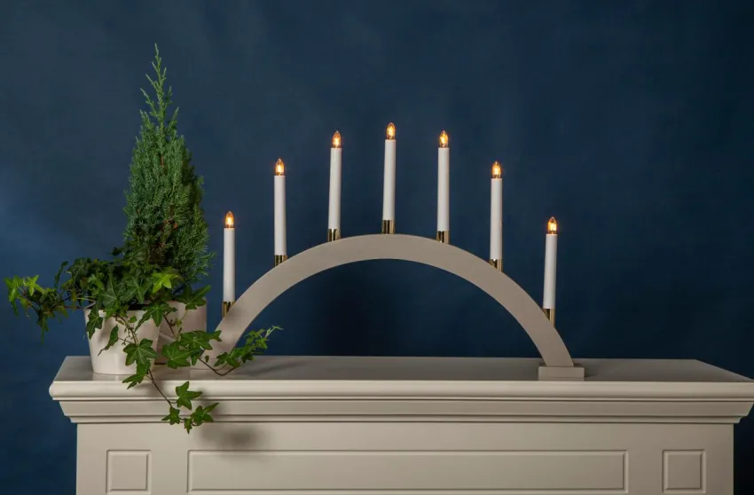Store GILLIAN Adventtikynttelikkö Korkeus 40 Cm Jouluvalot