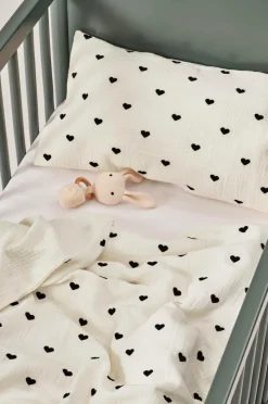 Online HEARTS MINI Pussilakanasetti Pinnasänkyyn - Ekologinen Lasten Vuodevaatteet