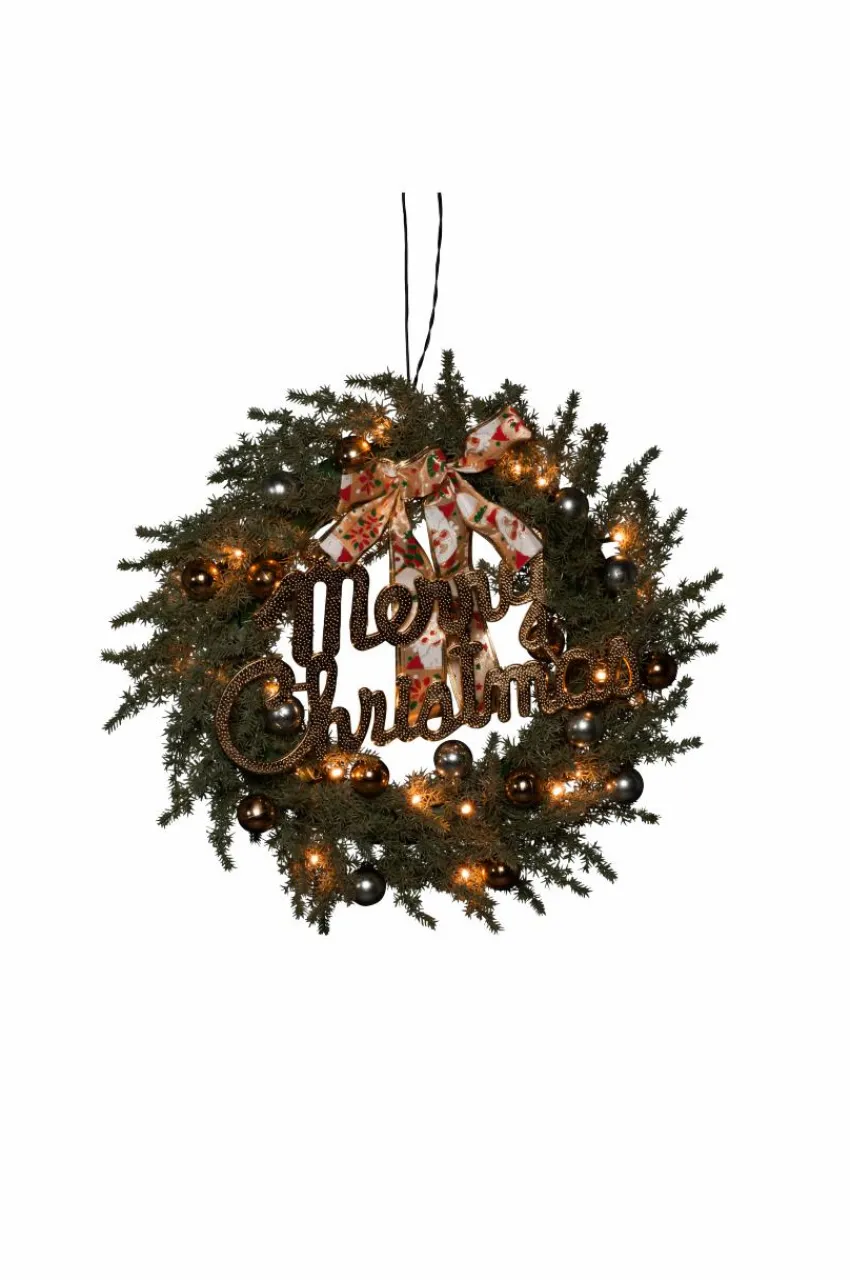 Sale Paristokäyttöinen Kuusikranssi 25 LED ⌀ 40 Cm Ulkovalaisimet|Ulkovalaisimet