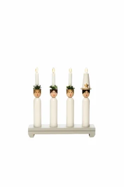 Discount Sähkökynttelikkö 4 Lamppua, Lucia 30 Cm Jouluvalot