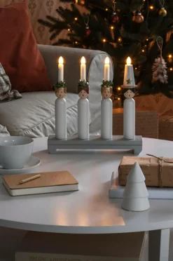 Discount Sähkökynttelikkö 4 Lamppua, Lucia 30 Cm Jouluvalot