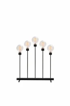 Outlet Sähkökynttelikkö 5 Lamppua, Metallia 54 Cm Jouluvalot