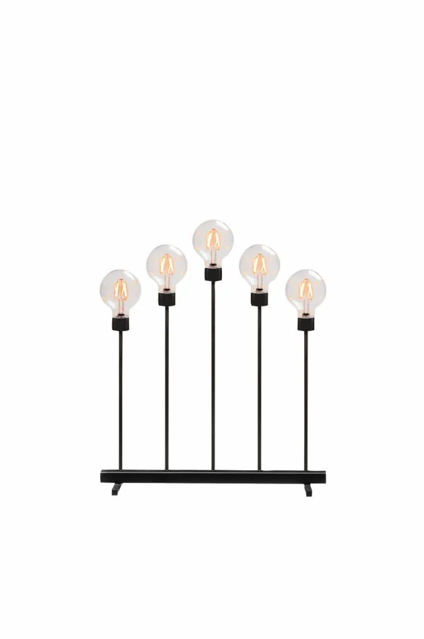 Outlet Sähkökynttelikkö 5 Lamppua, Metallia 54 Cm Jouluvalot