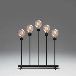 Outlet Sähkökynttelikkö 5 Lamppua, Metallia 54 Cm Jouluvalot