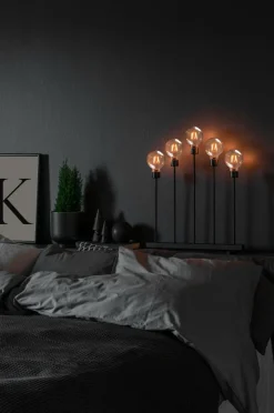 Outlet Sähkökynttelikkö 5 Lamppua, Metallia 54 Cm Jouluvalot