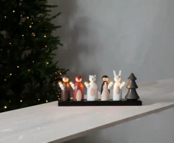Discount Sähkökynttelikkö Forest Friends 19 Cm Jouluvalot