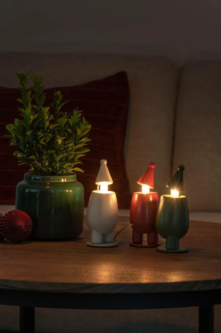 Sale Sähkökynttelikkö Puuta, 3 Lamppua LED 14,8 Cm Jouluvalot