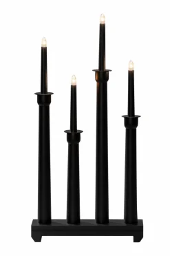 Cheap Sähkökynttelikkö Puuta, 4 Lamppua, 59 Cm Jouluvalot