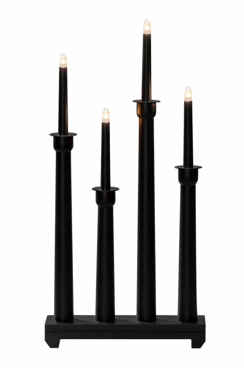Cheap Sähkökynttelikkö Puuta, 4 Lamppua, 59 Cm Jouluvalot