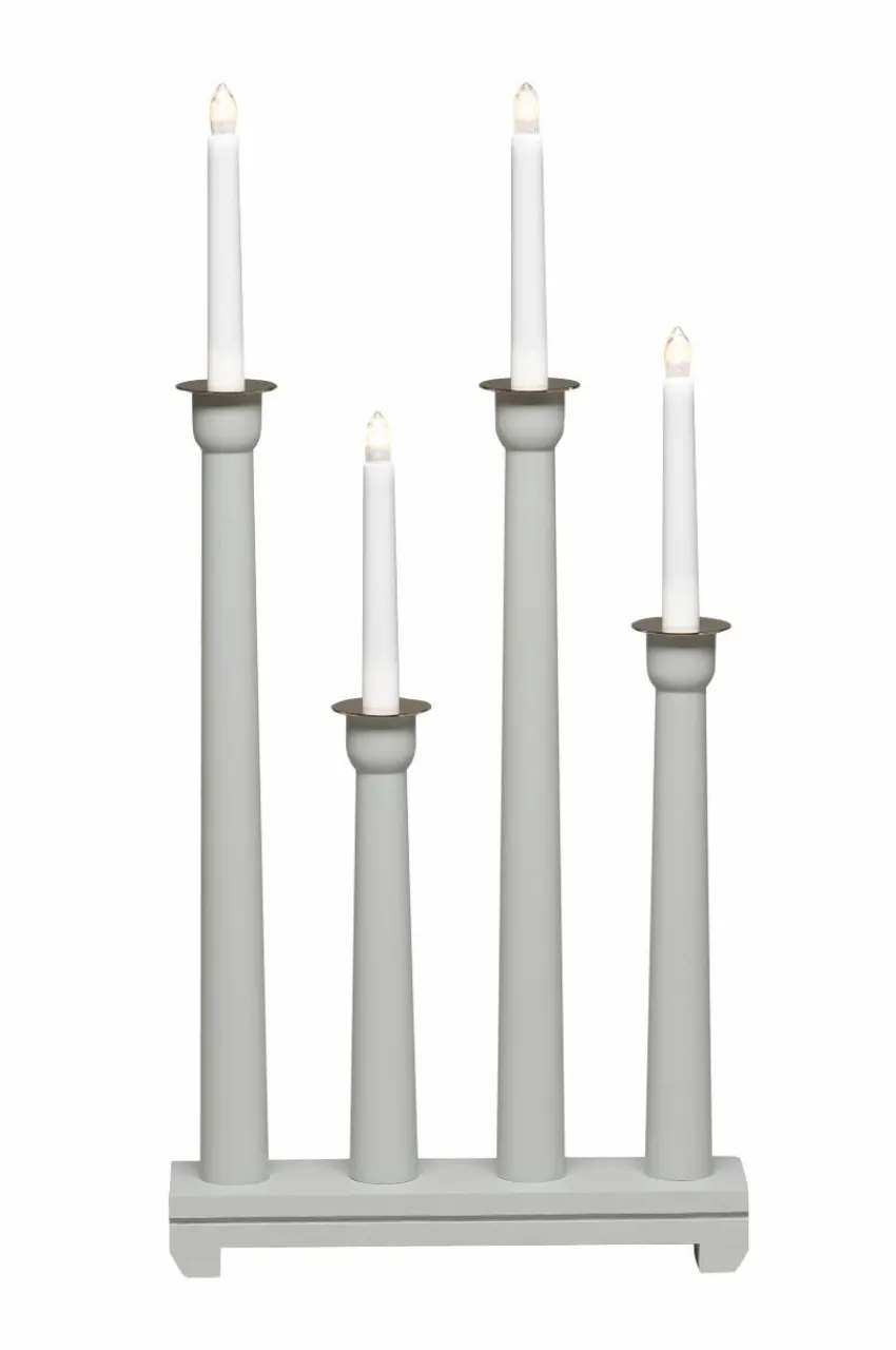 Best Sale Sähkökynttelikkö Puuta, 4 Lamppua, 59 Cm Jouluvalot