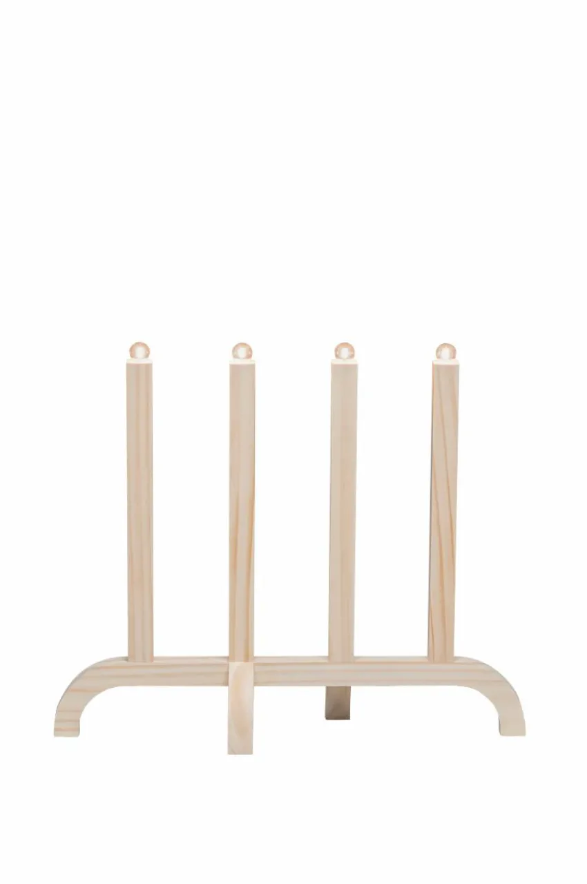 Clearance Sähkökynttelikkö Puuta, 4 Lamppua, 42 Cm Jouluvalot