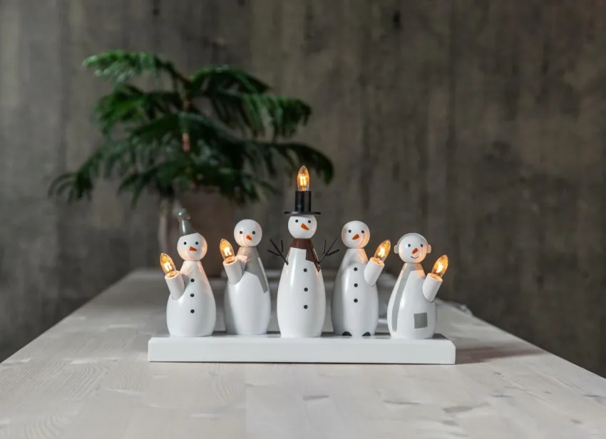 New Sähkökynttelikkö Snowman 21 Cm Jouluvalot