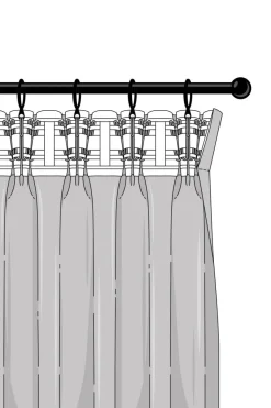 Clearance SIMONE Monitoimiverho, 1 Kpl - Erikoisleveä Samettiverhot|Monitoimiverhot