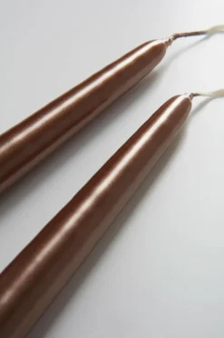 Store VICKAN METALLIC Antiikkikynttilät, 2/pakk. - Korkeus 35 Cm Kynttilät|Joulukoristeet